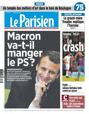 Le Parisien du Jeudi 9 Mars 2017