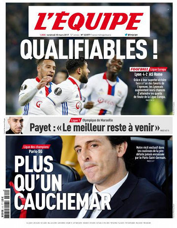 L’equipe du Vendredi 10 Mars 2017