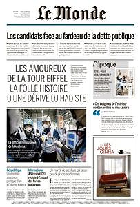 Le Monde du Dimanche 12 et Lundii 13 Mars 2017