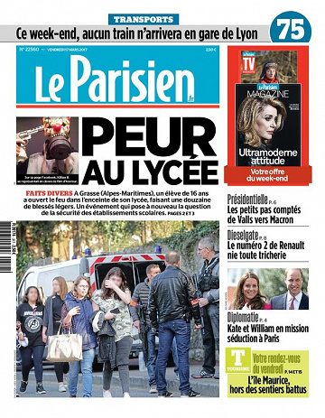 Le Parisien + Journal de Paris + Magazine du vendredi 17 mars 2017