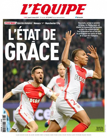 L’equipe du Jeudi 16 Mars 2017
