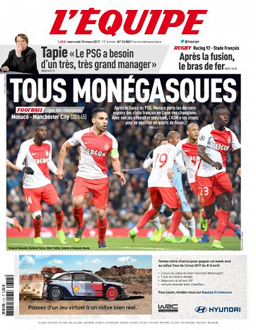 L’equipe du Mercredi 15 Mars 2017