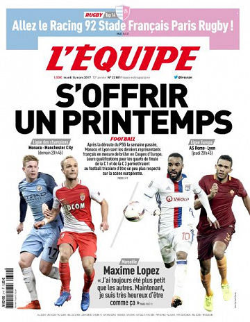 L’equipe du Mardi 14 Mars 2017
