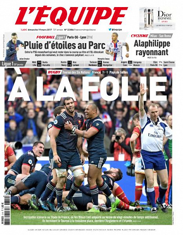 L’equipe du Dimanche 19 Mars 2017
