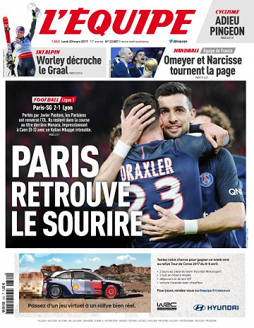 L’equipe du Lundi 20 Mars 2017