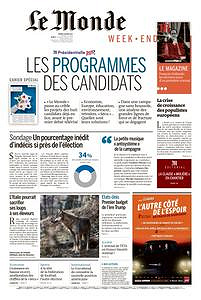 Le Monde du Samedi 18 Mars 2017