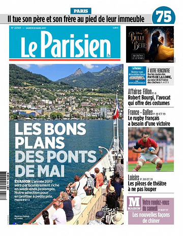 Le Parisien + Journal de Paris du samedi 18 mars 2017