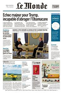 Le Monde du Dimanche 26 et Lundii 27 Mars 2017