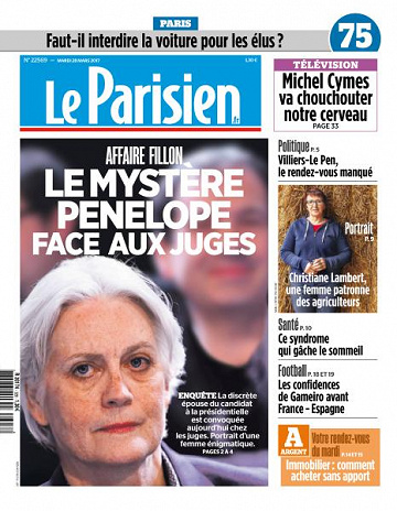 Le Parisien du Mardi 28 Mars 2017