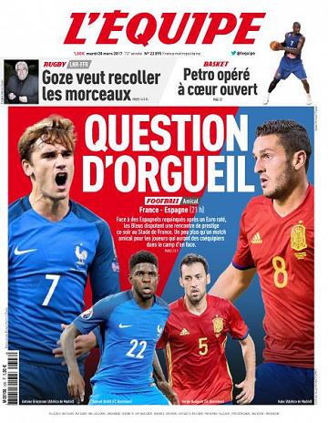 L’equipe du Mardi 28 Mars 2017