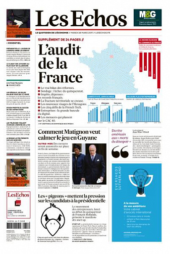 Les Echos du Mardi 28 Mars 2017