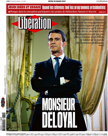 Libération du Jeudi 30 Mars 2017