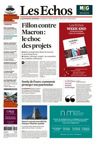 Les Echos du Vendredi 31 Mars 2017