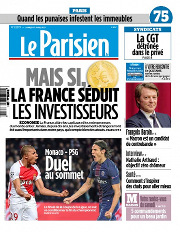 Le Parisien du Samedi 1 Avril 2017