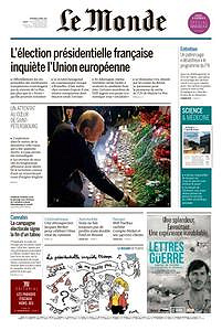 Le Monde du Mercredi 5 Avril 2017