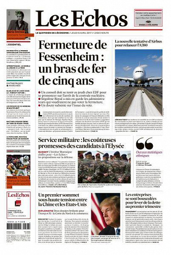 Les Echos du Jeudi 6 Avril 2017