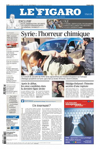 Le Figaro du Mercredi 5 Avril 2017