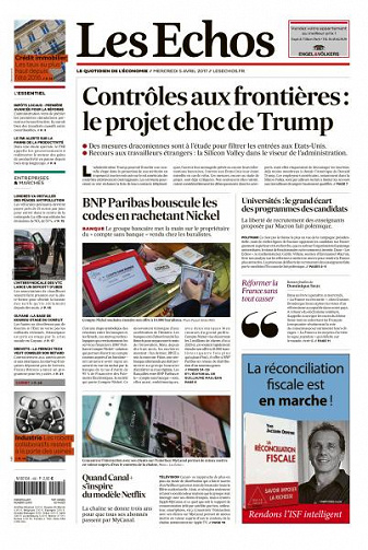 Les Echos du Mercredi 5 Avril 2017