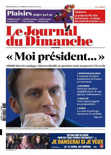 Le Journal du Dimanche du 9 Avril 2017