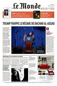 Le Monde du Samedi 8 Avril 2017