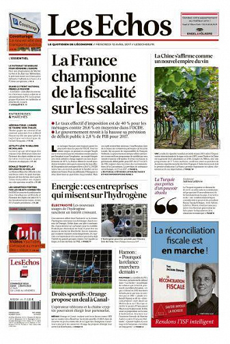 Les Echos du Mercredi 12 Avril 2017