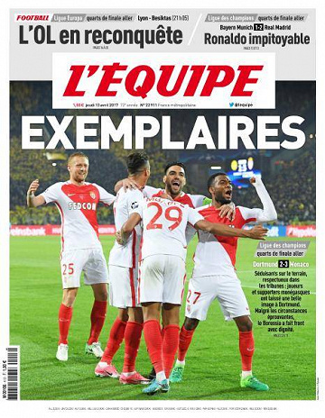 L’equipe du Jeudi 13 Avril 2017