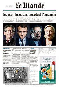 Le Monde du Mardi 11 Avril 2017