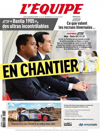 L’equipe du Mardi 18 Avril 2017