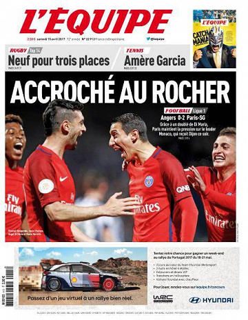 L’equipe du Samedi 15 Avril 2017