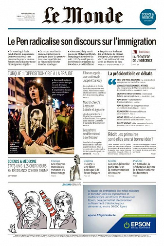 Le Monde du Mercredi 19 Avril 2017