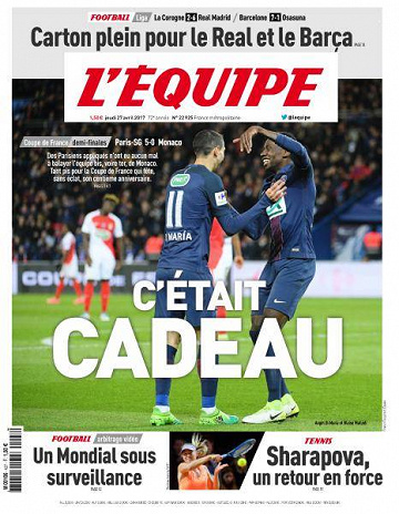 L’equipe du Jeudi 27 Avril 2017