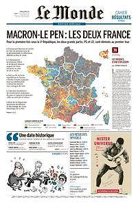 Le Monde du Mardi 25 Avril 2017