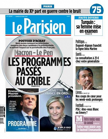 Le Parisien du Samedi 29 Avril 2017