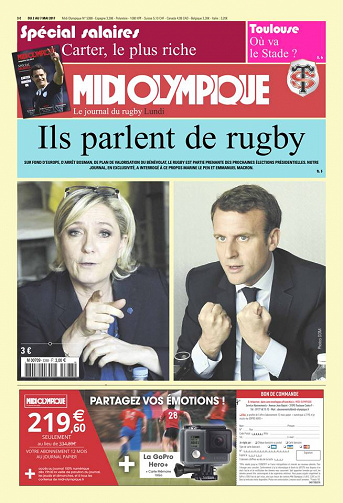 Midi Olympique Rouge mardi 02 mai 2017