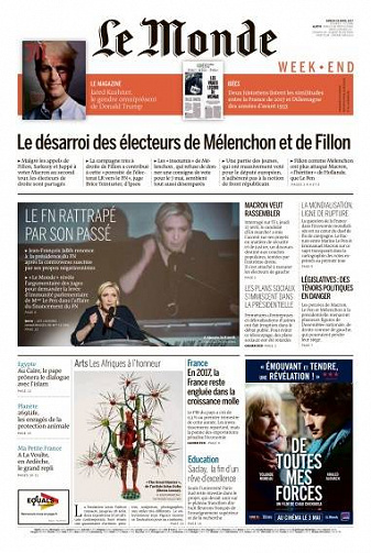 Le Monde du Samedi 29 Avril 2017