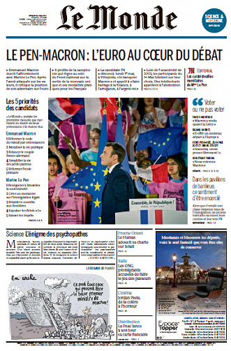 Le Monde du Mercredi 3 Mai 2017