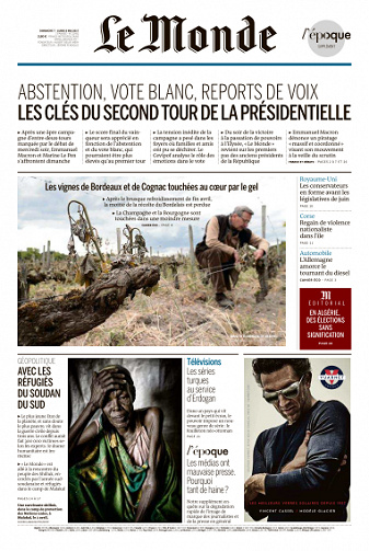 Le Monde du Dimanche 7 et Lundi 8 Mai 2017