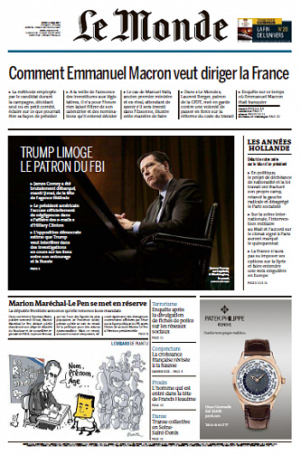 Le Monde du Jeudi 11 Mai 2017
