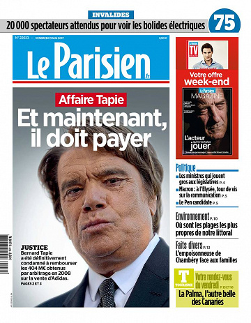 Le Parisien + Magazine + Journal de Paris + Seine st Denis du vendredi 19 mai 2017