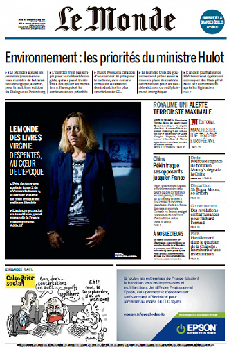 Le Monde du Jeudi 25 et Vendredi 26 Mai 2017