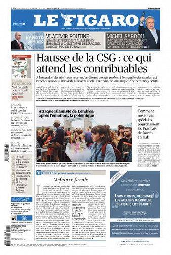 Le Figaro du Mardi 6 Juin 2017