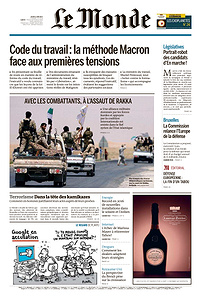 Le Monde du Jeudi 8 Juni 2017