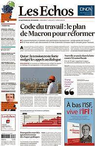 Les Echos du Mercredi 7 Juin 2017