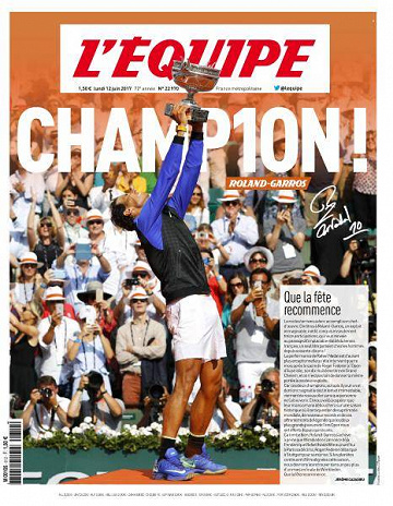 L’equipe du Lundi 12 Juin 2017