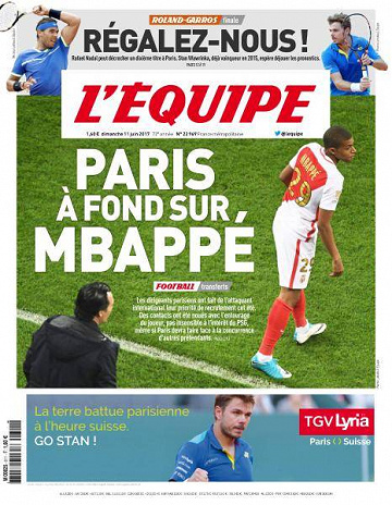 L’equipe du Dimanche 11 Juin 2017