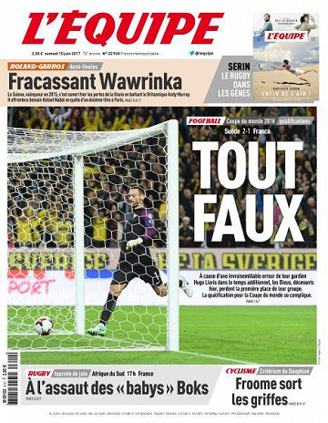 L’equipe du Samedi 10 Juin 2017