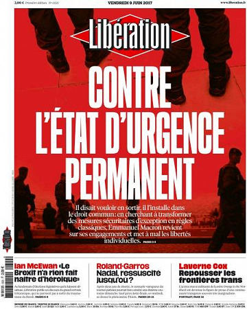 Libération du Vendredi 9 Juin 2017