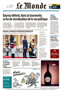 Le Monde du Jeudi 15 Juni 2017