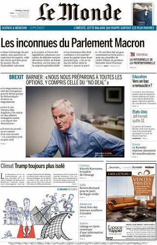 Le Monde +2 suppléments du mercredi 14 juin 2017