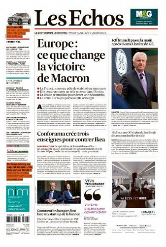 Les Echos du Mardi 13 Juin 2017